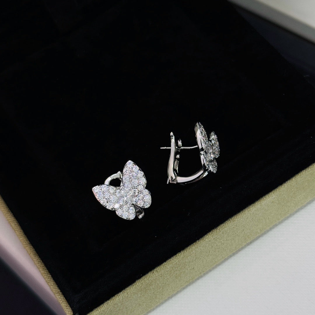 [Triumph Jewelry]BUTTERFLY ALL DIAMOND EARRINGS