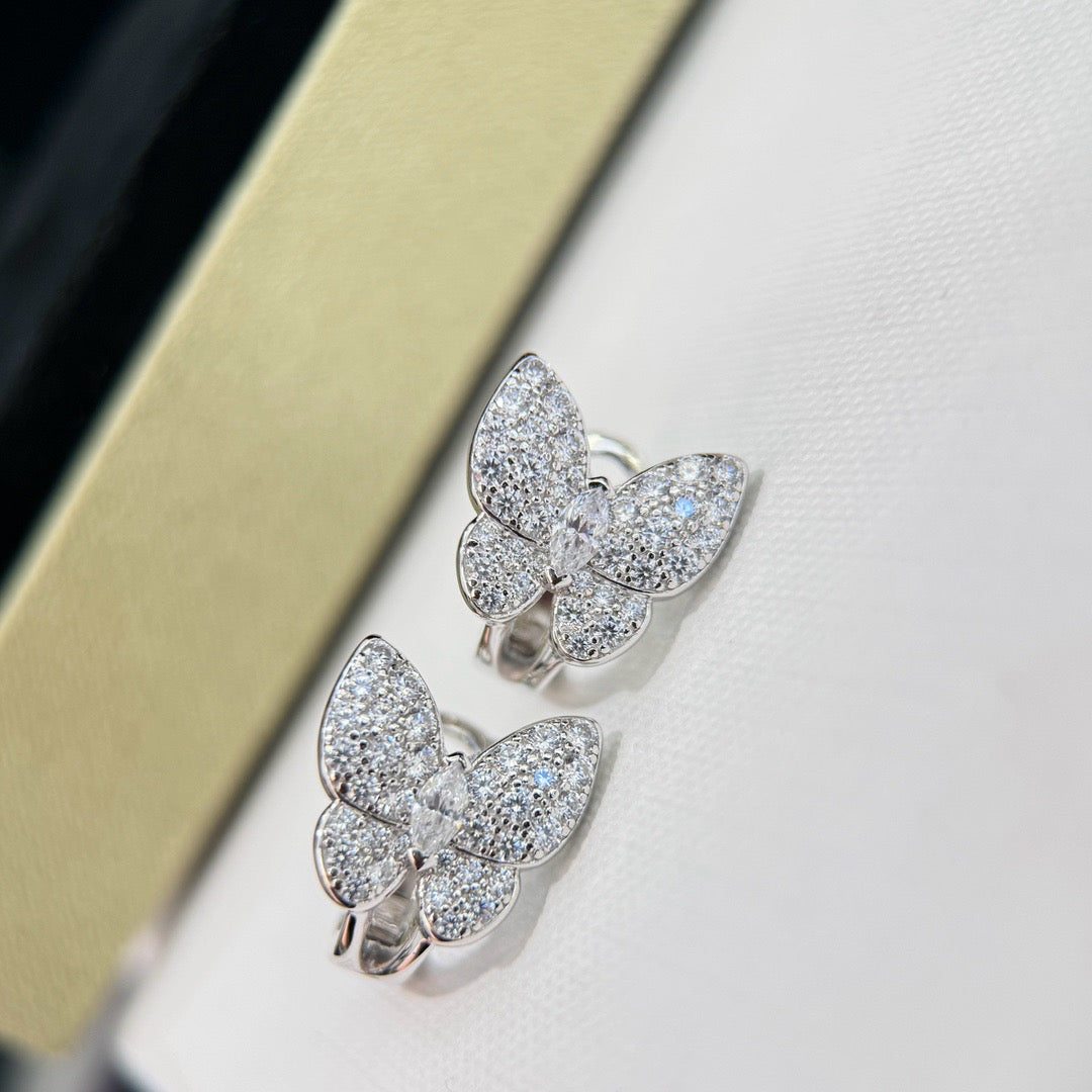 [Triumph Jewelry]BUTTERFLY ALL DIAMOND EARRINGS