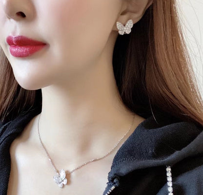 [Triumph Jewelry]BUTTERFLY ALL DIAMOND EARRINGS