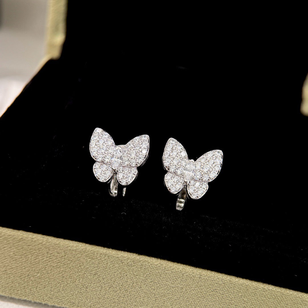 [Triumph Jewelry]BUTTERFLY ALL DIAMOND EARRINGS