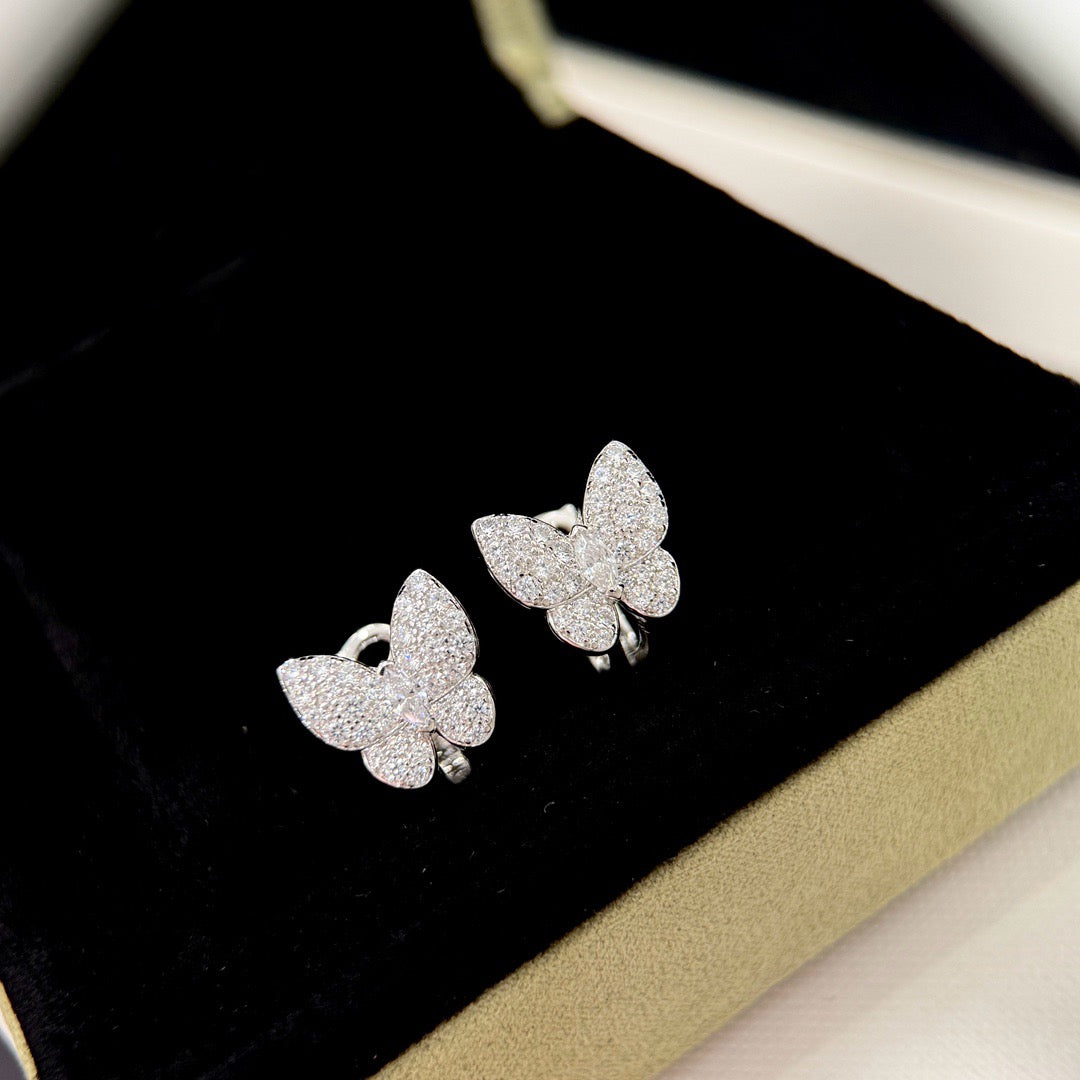 [Triumph Jewelry]BUTTERFLY ALL DIAMOND EARRINGS