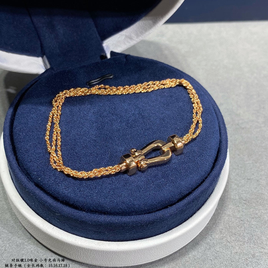 [Triumph Jewelry]FORCE SMALL HORSESHOE  DIAMOND CHAIN ROPE BRACELET