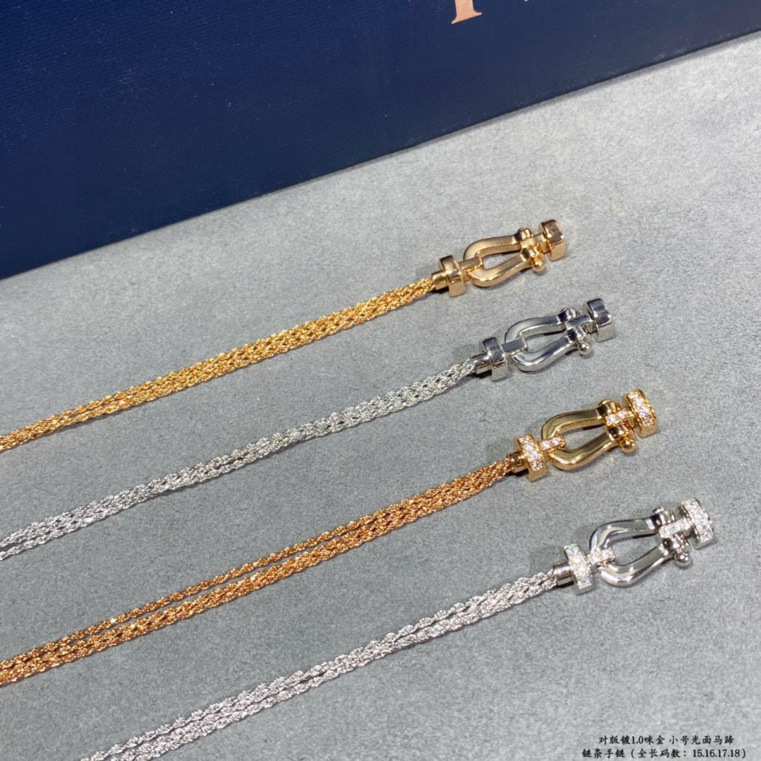 [Triumph Jewelry]FORCE SMALL HORSESHOE  DIAMOND CHAIN ROPE BRACELET