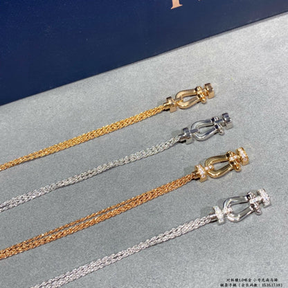 [Triumph Jewelry]FORCE SMALL HORSESHOE  DIAMOND CHAIN ROPE BRACELET