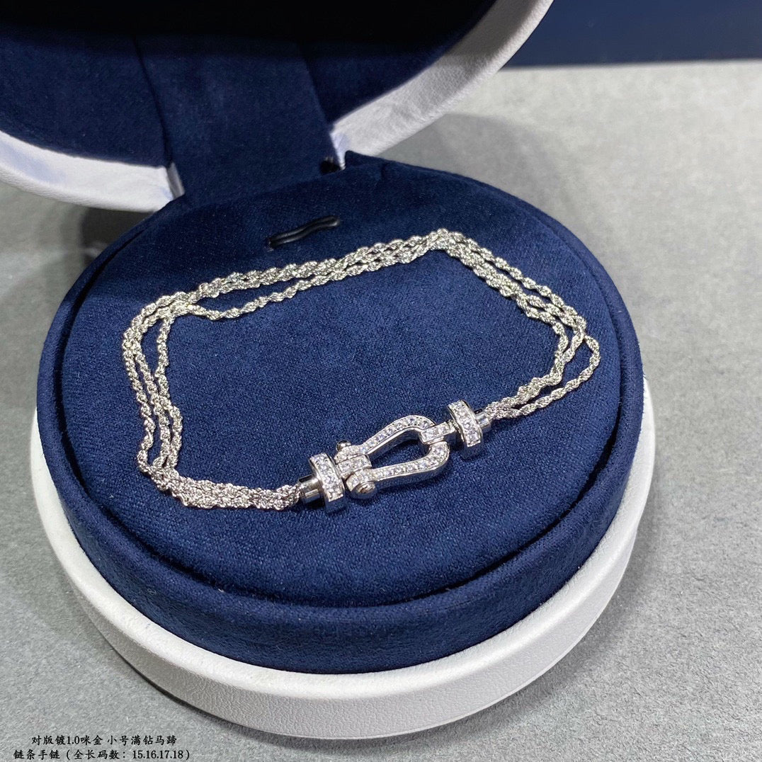 [Triumph Jewelry]FORCE SMALL HORSESHOE  DIAMOND CHAIN ROPE BRACELET