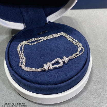 [Triumph Jewelry]FORCE SMALL HORSESHOE  DIAMOND CHAIN ROPE BRACELET