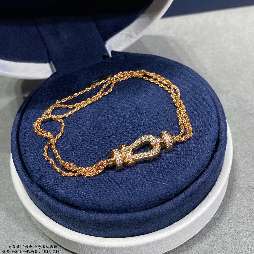 [Triumph Jewelry]FORCE SMALL HORSESHOE  DIAMOND CHAIN ROPE BRACELET