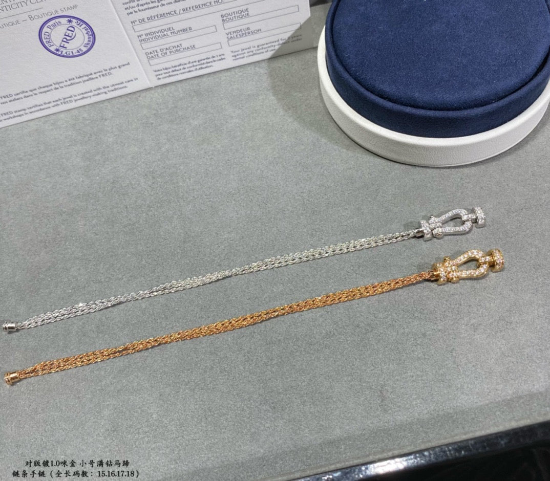 [Triumph Jewelry]FORCE SMALL HORSESHOE  DIAMOND CHAIN ROPE BRACELET