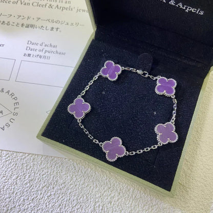 [Triumph Jewelry] CLOVER 5 MOTIF VIOLET BRACELET COLLECTION