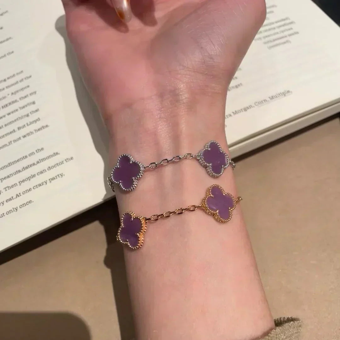 [Triumph Jewelry] CLOVER 5 MOTIF VIOLET BRACELET COLLECTION
