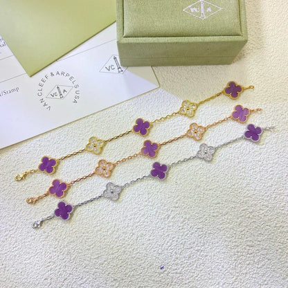 [Triumph Jewelry] CLOVER 5 MOTIF VIOLET BRACELET COLLECTION