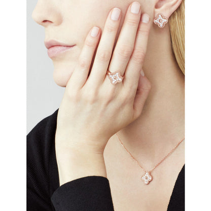 [Triumph Jewelry]CLOVER 15MM DIAMOND SINGLE FLOWER NECKLACE