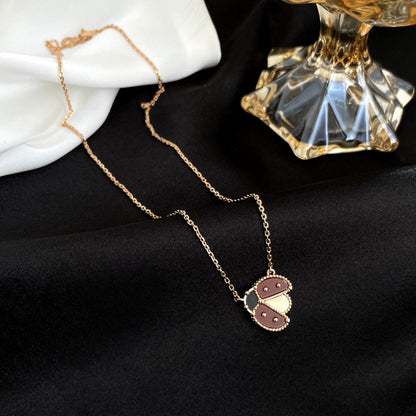 [Triumph Jewelry]LUCKY  CARNELIANS LADYBUG NECKLACE