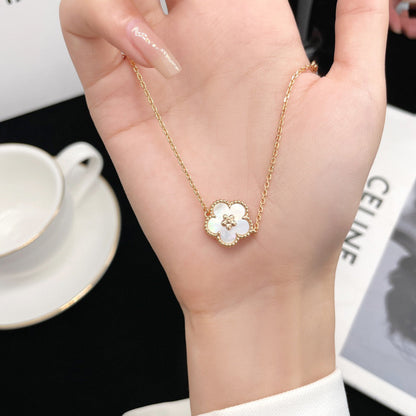 [Triumph Jewelry]LUCKY  WHITE MOP  PLUM BLOSSOM NECKLACE