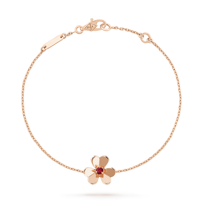 [Triumph Jewelry]FRIVOLE GOLD FLOWER PINK MALACHITE BRACELET