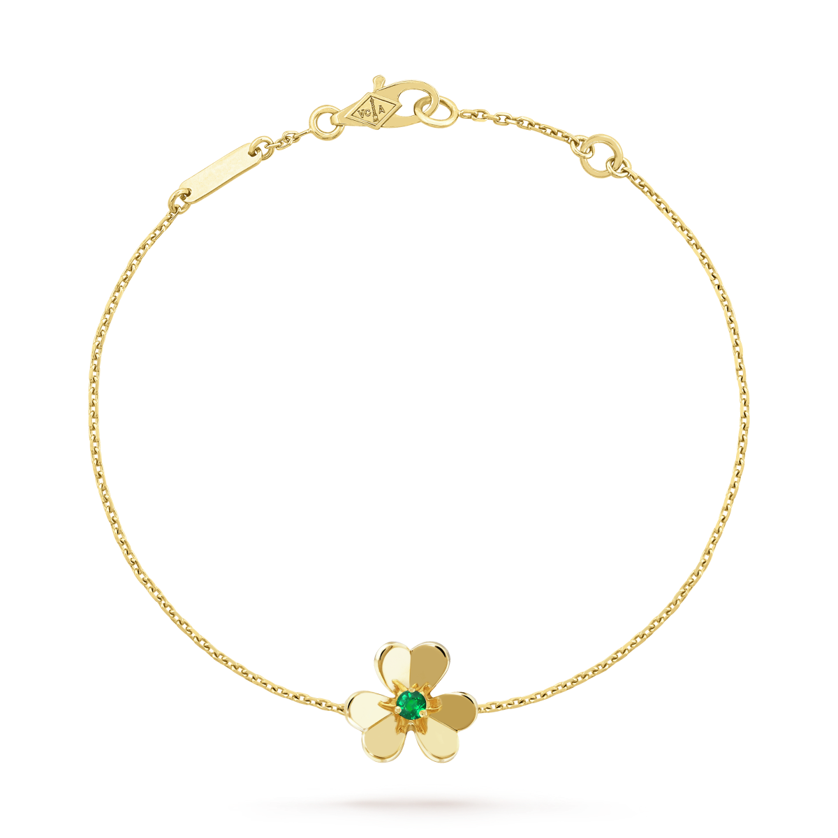 [Triumph Jewelry]FRIVOLE GOLD FLOWER PINK MALACHITE BRACELET