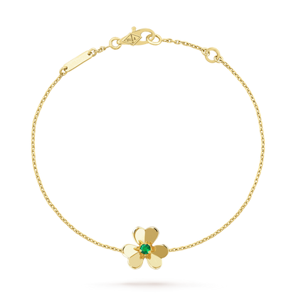 [Triumph Jewelry]FRIVOLE GOLD FLOWER PINK MALACHITE BRACELET