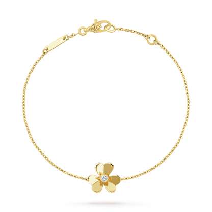 [Triumph Jewelry]FRIVOLE GOLD FLOWER PINK MALACHITE BRACELET