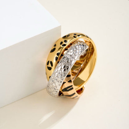 [Triumph Jewelry]TRINITY  RING LEOPARD PRINT