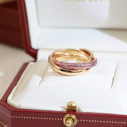 [Triumph Jewelry]TRINITY 3.2MM RING PINK DIAMOND