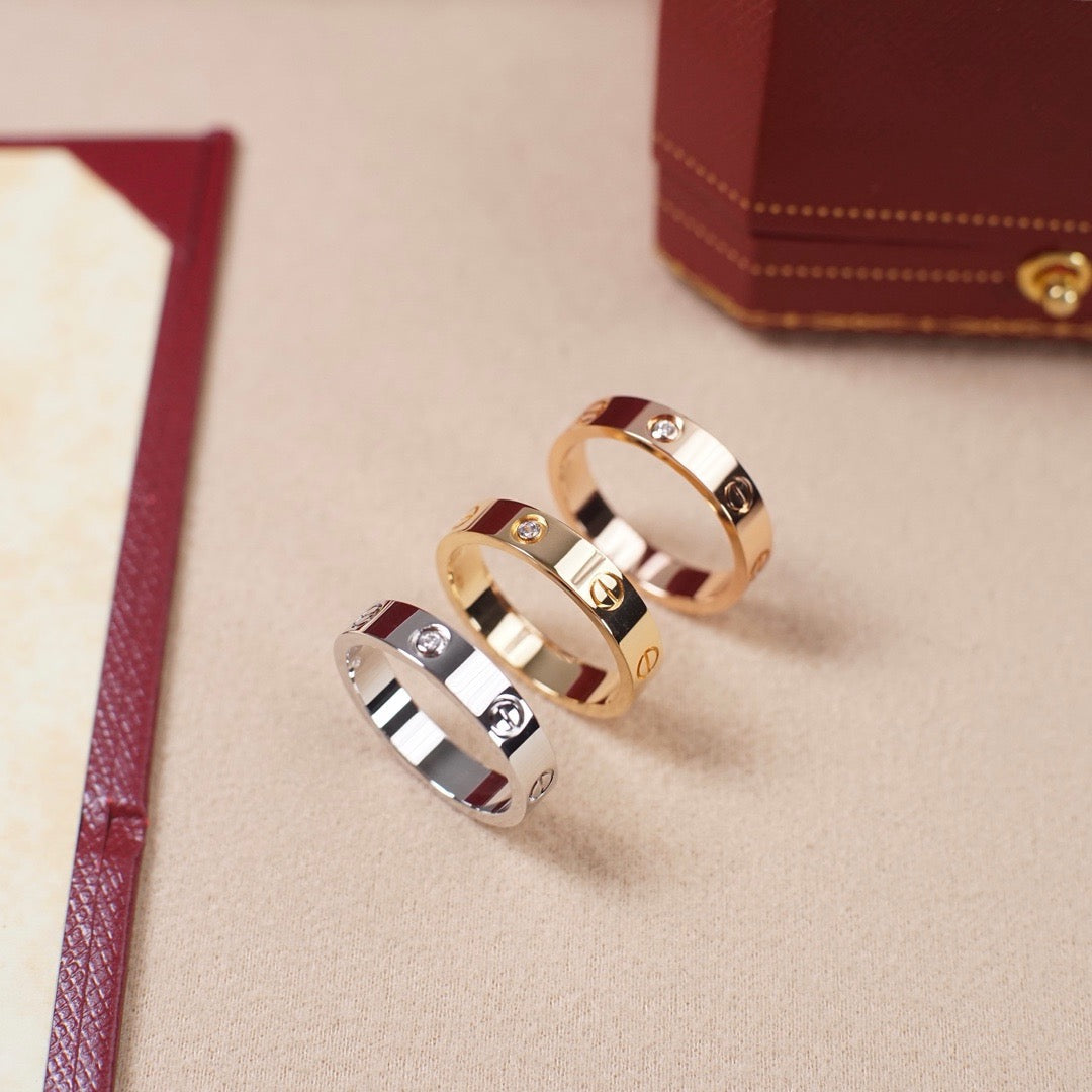[Triumph Jewelry]LOVE 4MM 1 DIAMOND RING