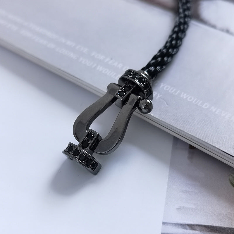 [Triumph Jewelry]FORCE LARGE SERIES HORSESHOE BLACK SAMURAI BRACELET