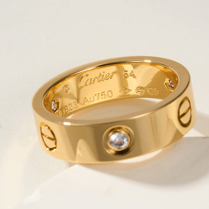 [Triumph Jewelry]LOVE 4MM 1 DIAMOND RING