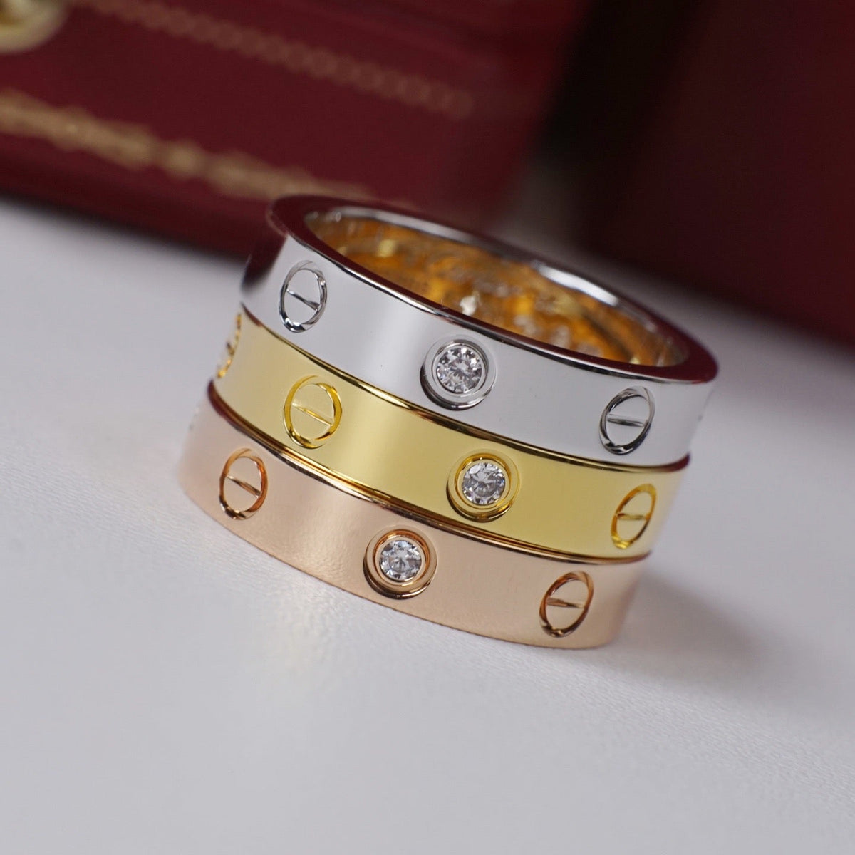 [Triumph Jewelry]LOVE 4MM 1 DIAMOND RING