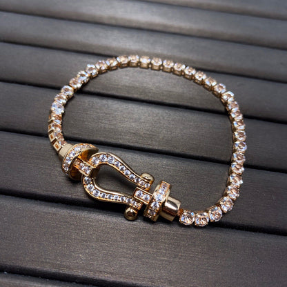 [Triumph Jewelry]FORCE  LARGE HORSESHOE FULL DIAMOND TENNIS BRACELET