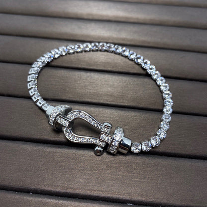 [Triumph Jewelry]FORCE  LARGE HORSESHOE FULL DIAMOND TENNIS BRACELET