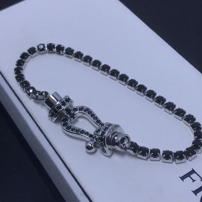 [Triumph Jewelry]FORCE  LARGE HORSESHOE FULL DIAMOND TENNIS BRACELET