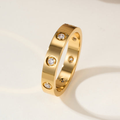 [Triumph Jewelry]LOVE 4MM 8 DIAMOND RING