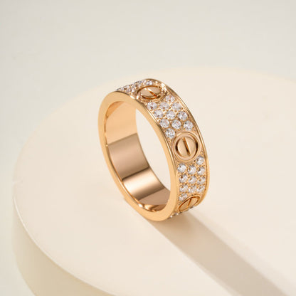 [Triumph Jewelry]LOVE RING 5.5MM DIAMONDS PAVED