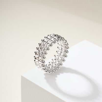 [Triumph Jewelry]CLASH 9.2MM DOUBLE ROW RING