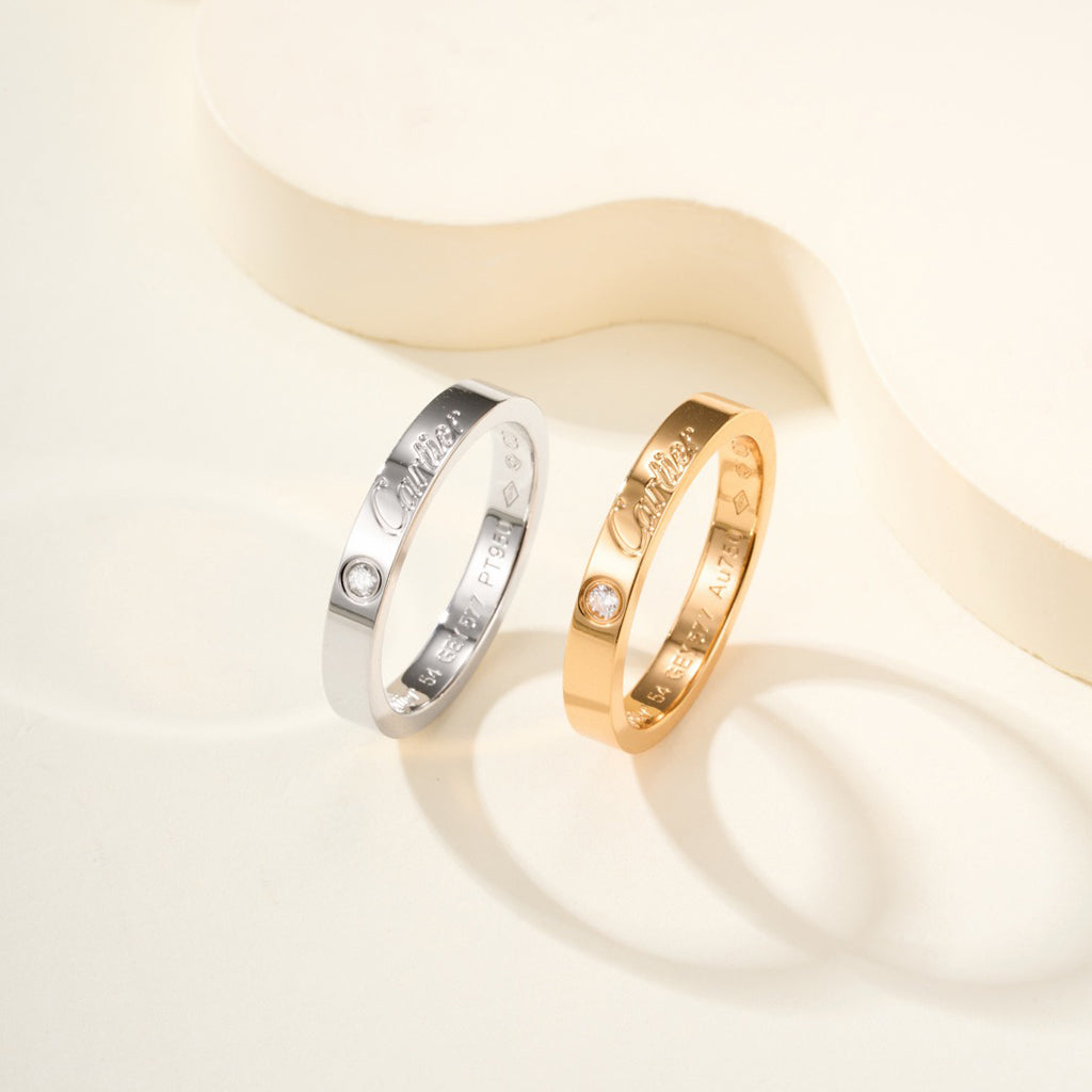 [Triumph Jewelry]LOVE RING 4MM 1 DIAMOND
