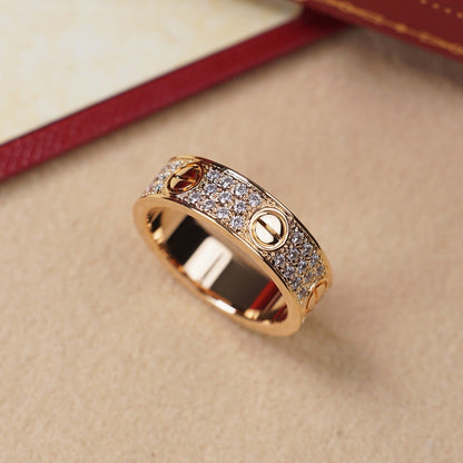 [Triumph Jewelry]LOVE RING 5.5MM DIAMONDS PAVED
