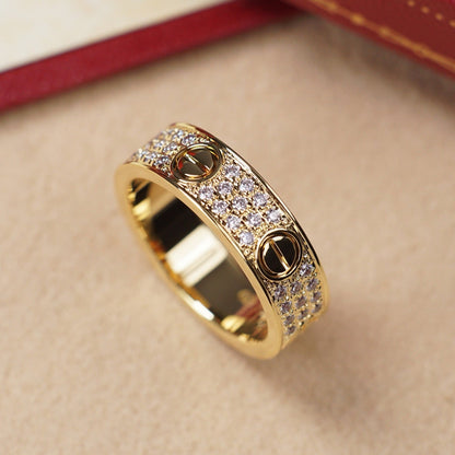 [Triumph Jewelry]LOVE RING 5.5MM DIAMONDS PAVED