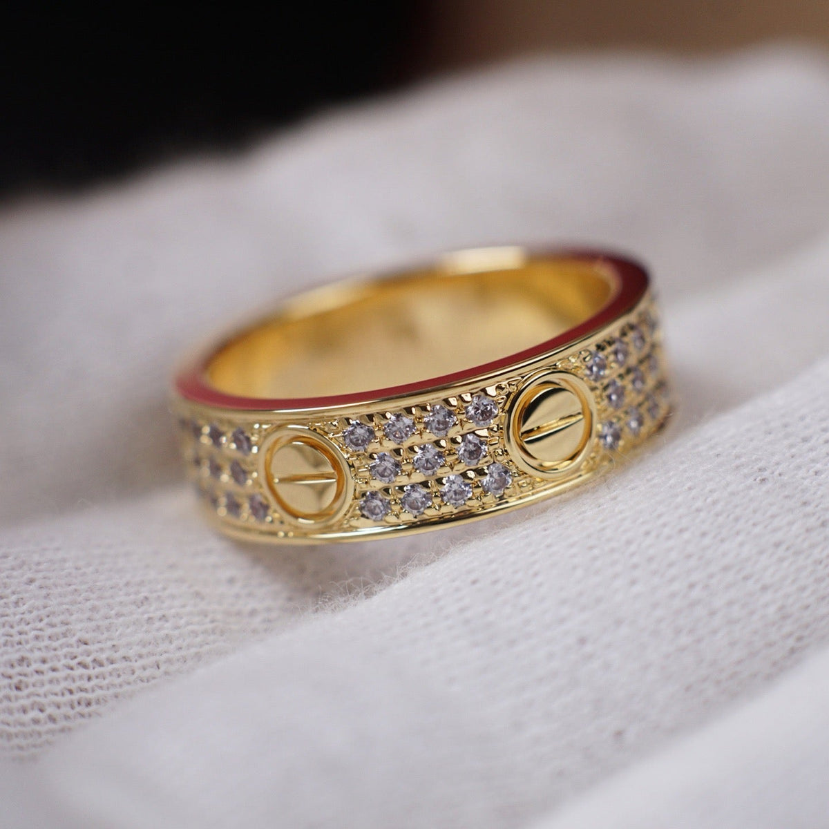 [Triumph Jewelry]LOVE RING 5.5MM DIAMONDS PAVED