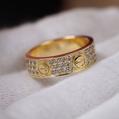 [Triumph Jewelry]LOVE RING 5.5MM DIAMONDS PAVED