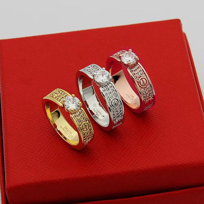 [Triumph Jewelry]LOVE RING 3.6MM 1 BIG DIAMOND FULL DIAMOND