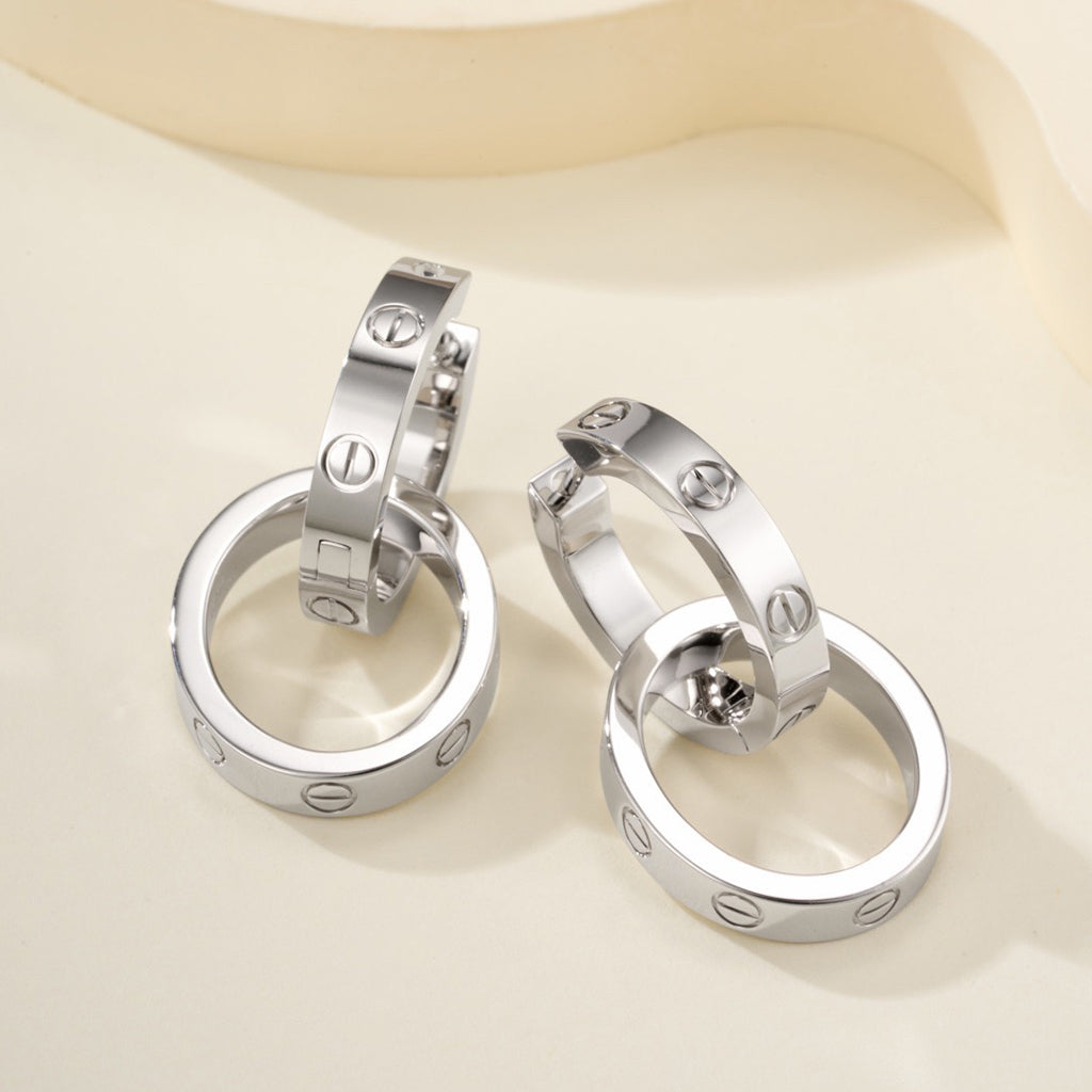 [Triumph Jewelry]LOVE 3.3MM DANGLE EARRINGS