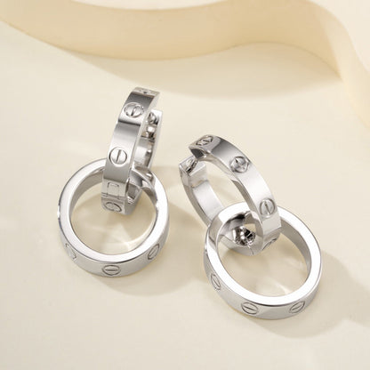 [Triumph Jewelry]LOVE 3.3MM DANGLE EARRINGS