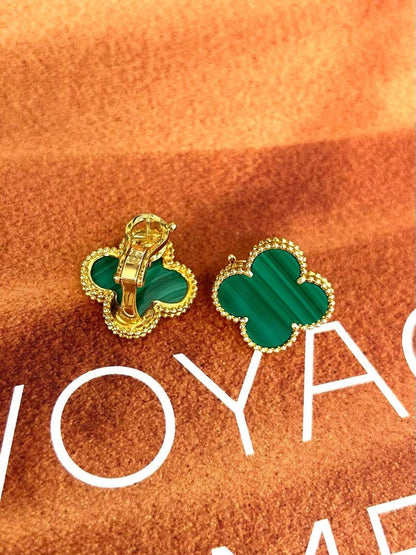 [Triumph Jewelry] CLOVER LARGE (20mm) 1 MOTIFS GREENER MOP STUD EARRINGS