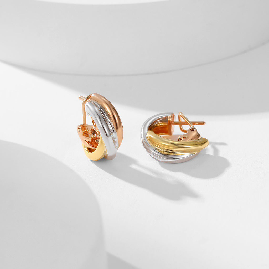 [Triumph Jewelry]TRINITY ON DIAMOND CLASSIC EARRINGS
