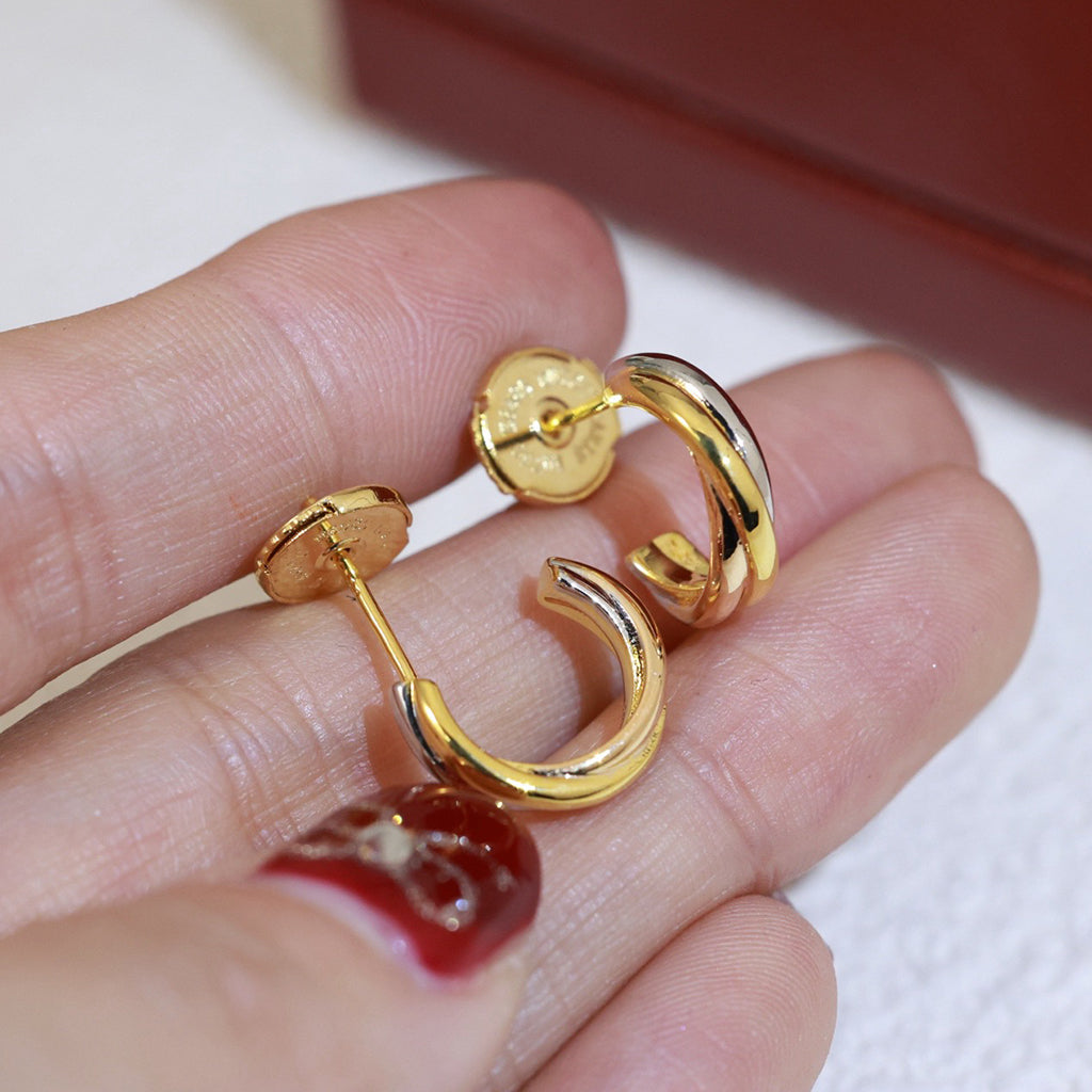 [Triumph Jewelry]TRINITY ON DIAMOND MINI EARRINGS
