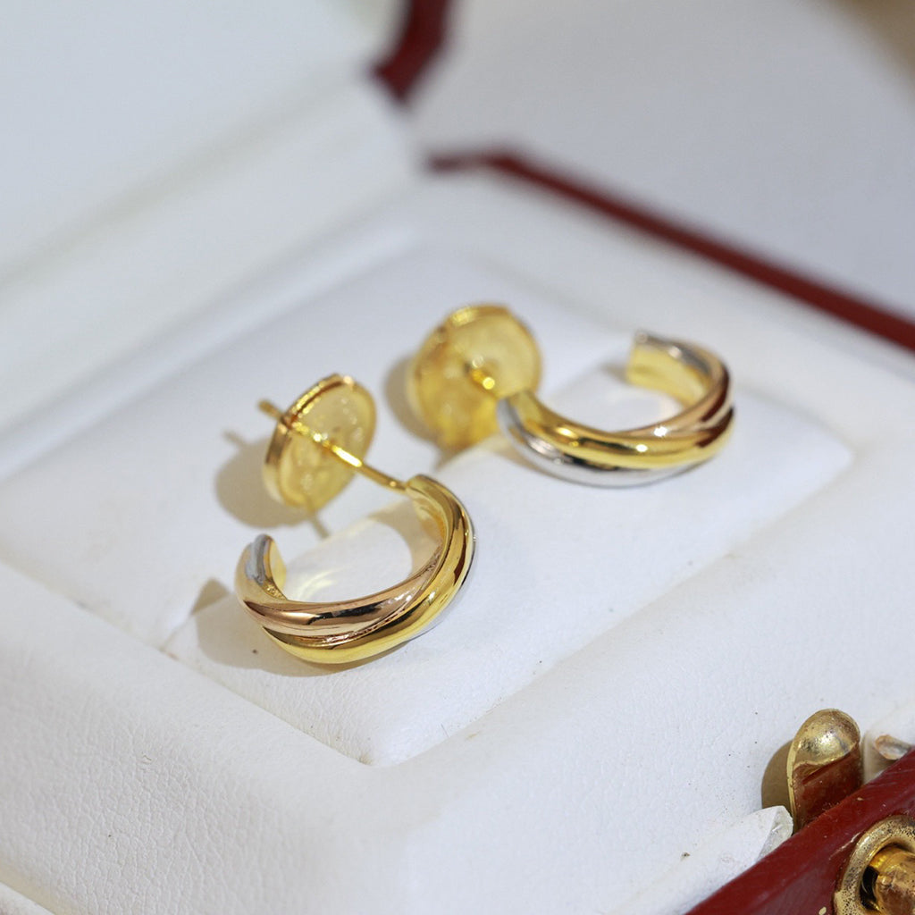 [Triumph Jewelry]TRINITY ON DIAMOND MINI EARRINGS