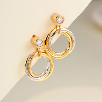 [Triumph Jewelry]TRINITY ON DIAMOND  EARRINGS
