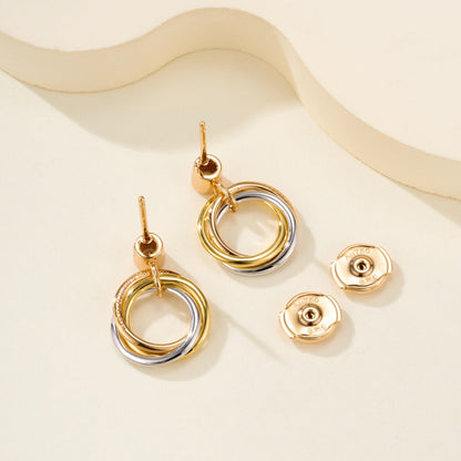 [Triumph Jewelry]TRINITY ON DIAMOND  EARRINGS