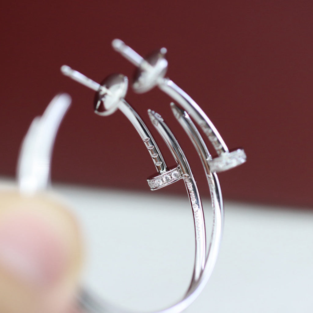 [Triumph Jewelry]JUSTE HALF DIAMOND LARGE EARRINGS