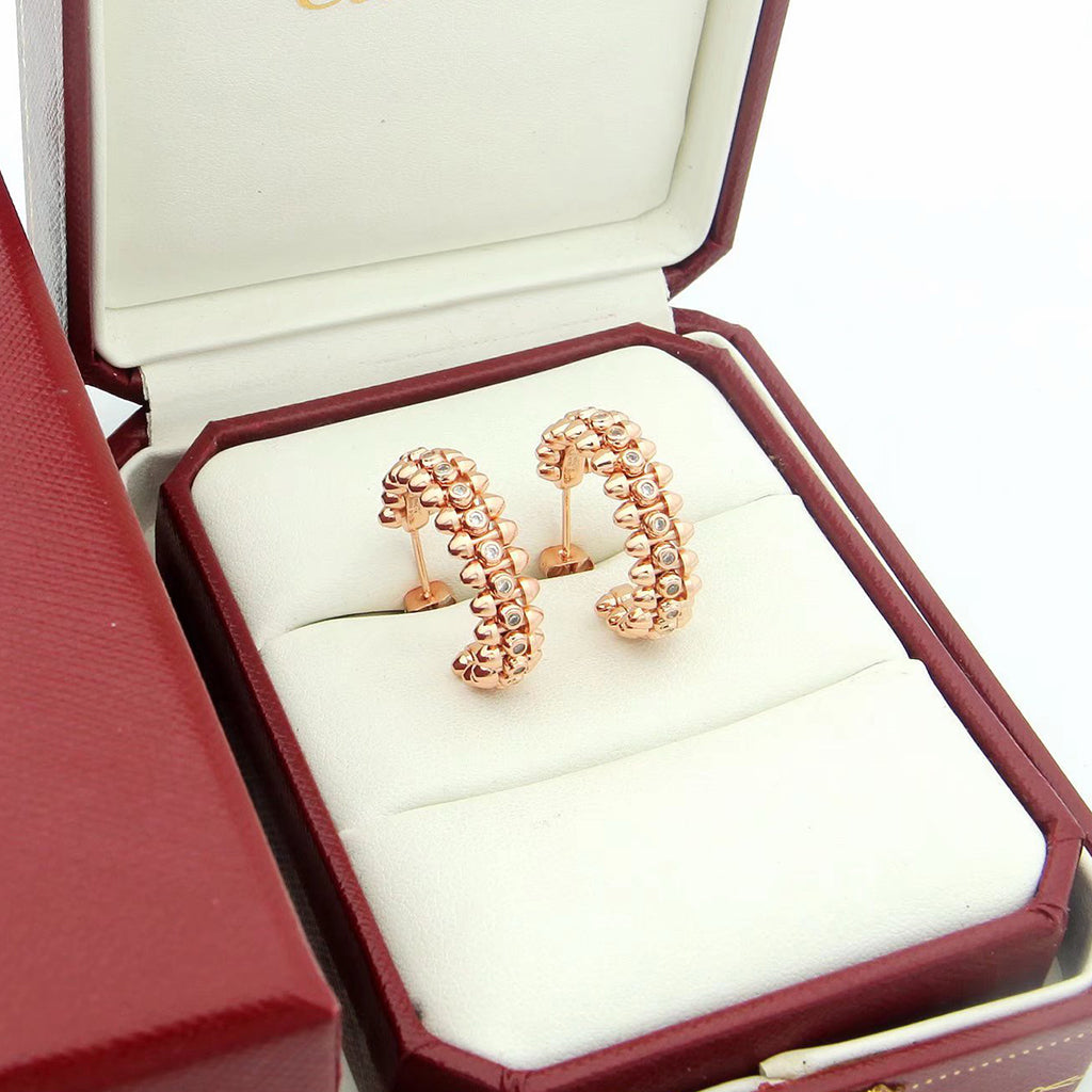 [Triumph Jewelry]CLASH FULL DIAMOND MEDIUM EARRINGS